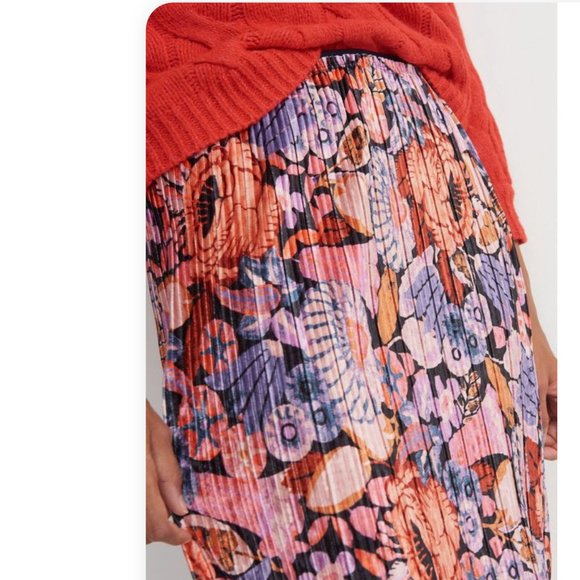 Anthropologie Dresses & Skirts - NWOT anthropologie mauve tilda pleated velvet skirt